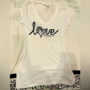 G by Guess t-shirt. US size M. Barely worn, very good condition. White & black.